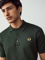 Fred Perry Cotton Knitted Polo Shirt - Image 4 of 6
