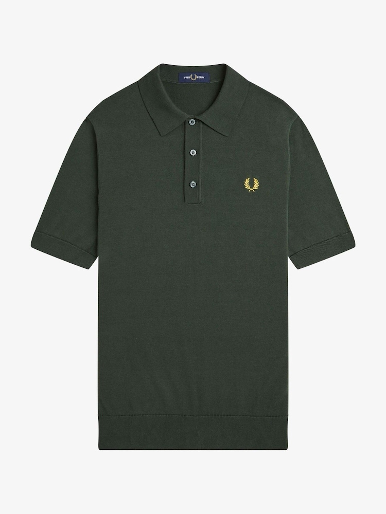 Fred Perry Cotton Knitted Polo Shirt - Image 5 of 6