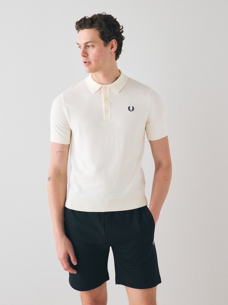 Fred Perry Cotton Knitted Polo Shirt - Image 1 of 6