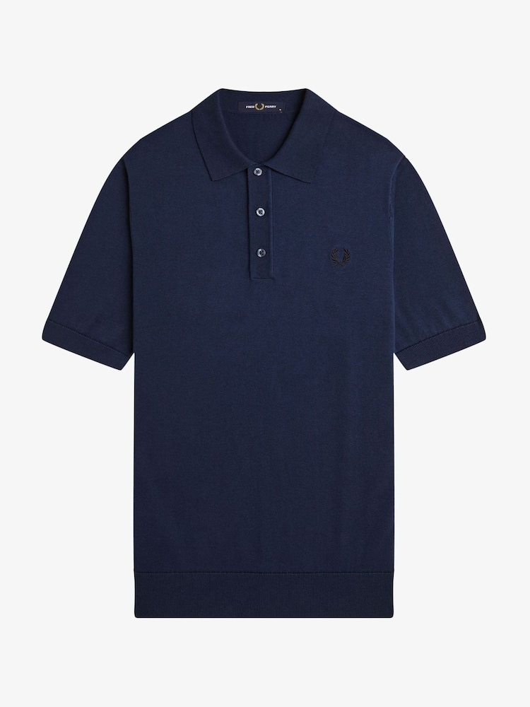 Fred Perry Cotton Knitted Polo Shirt - Image 5 of 6