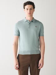 Fred Perry Cotton Knitted Polo Shirt - Image 1 of 6