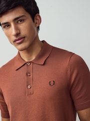 Fred Perry Cotton Knitted Polo Shirt - Image 1 of 6
