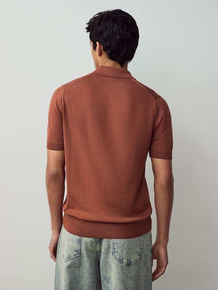Fred Perry Cotton Knitted Polo Shirt - Image 2 of 6