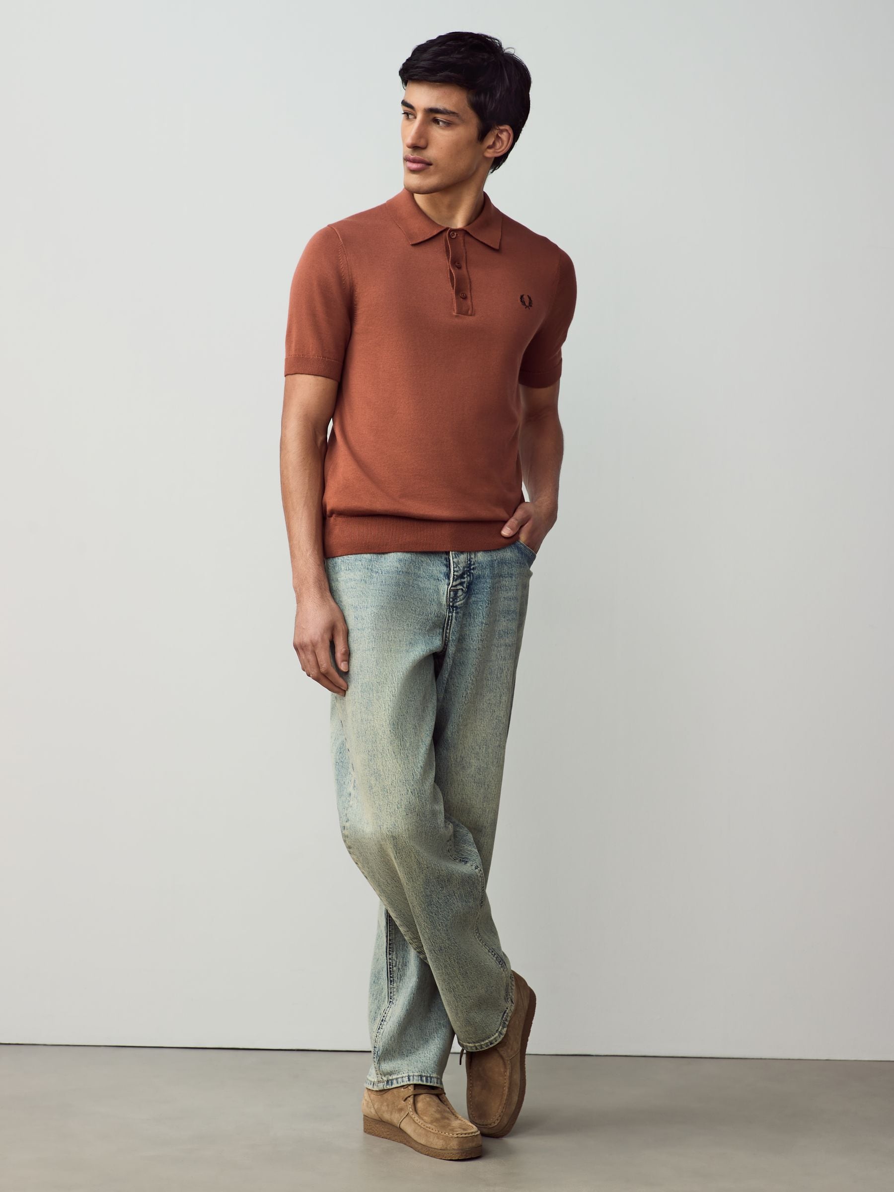 Buy Fred Perry Cotton Knitted Polo Shirt from Next USA