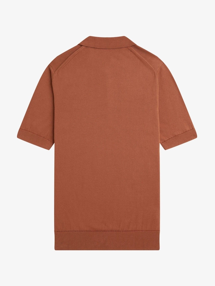 Fred Perry Cotton Knitted Polo Shirt - Image 6 of 6
