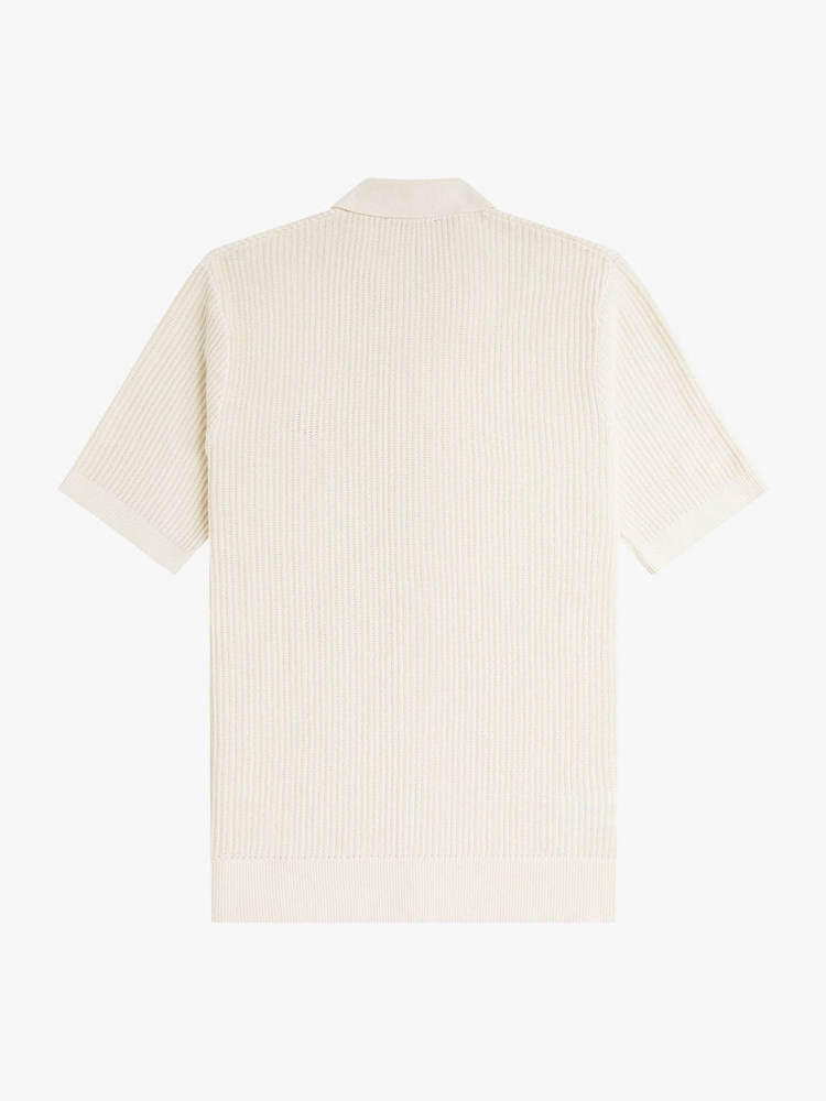 Fred Perry Ribbed Knitted Shirt - Image 6 of 6