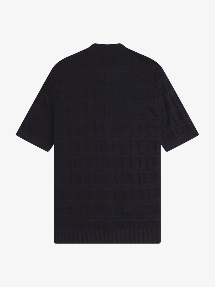 Fred Perry Cable Knitted Shirt - Image 6 of 6