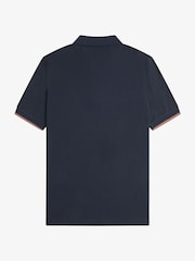 Fred Perry Crepe Pique Zip Neck Polo Shirt - Image 6 of 6