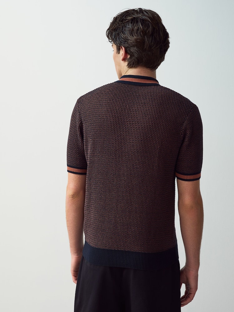 Fred Perry Textured Knitted Shirt - Image 2 of 6