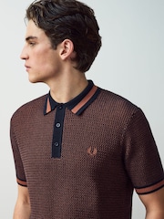 Fred Perry Textured Knitted Shirt - Image 4 of 6
