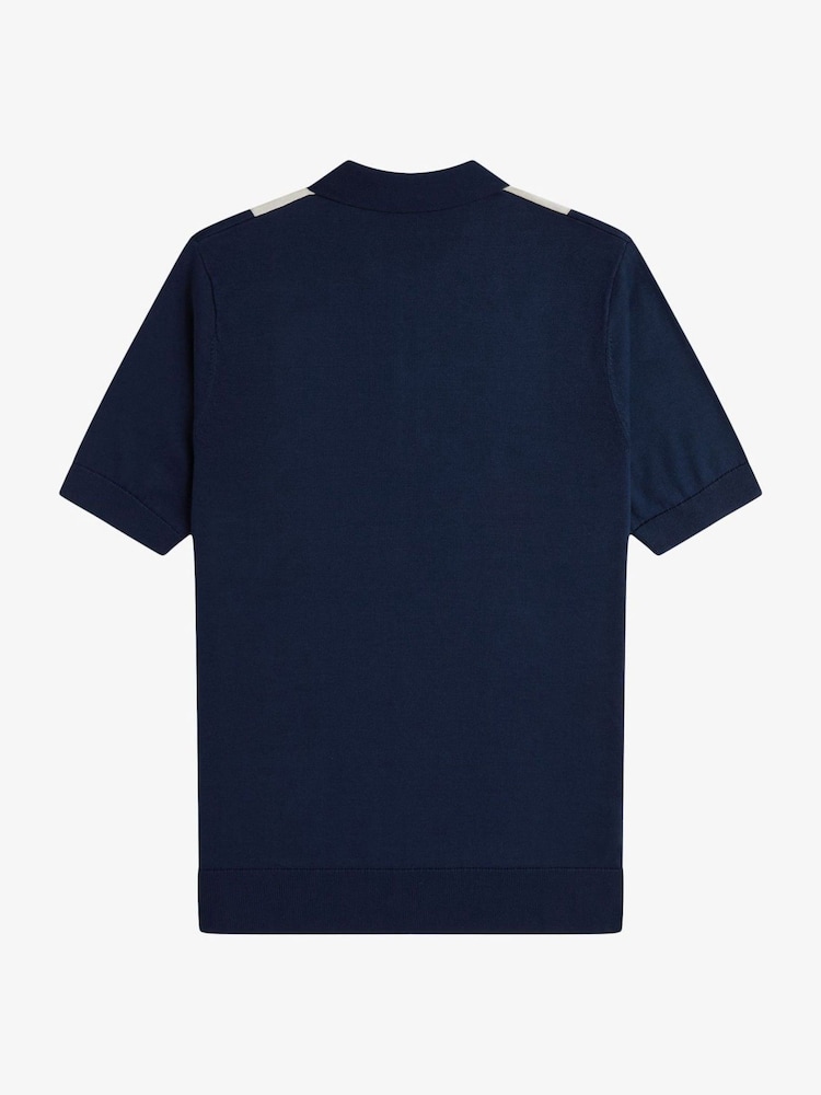 Fred Perry Vertical Stripe Zip Neck Shirt - Image 6 of 6