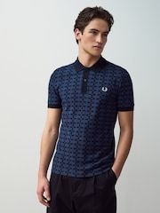 Fred Perry Pattern Polo Shirt - Image 3 of 7