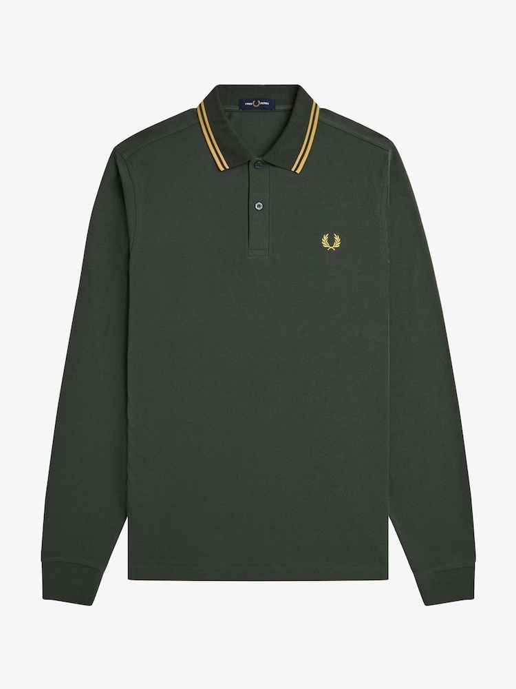 Fred Perry Long Sleeve Twin Tipped Polo Shirt - Image 5 of 7