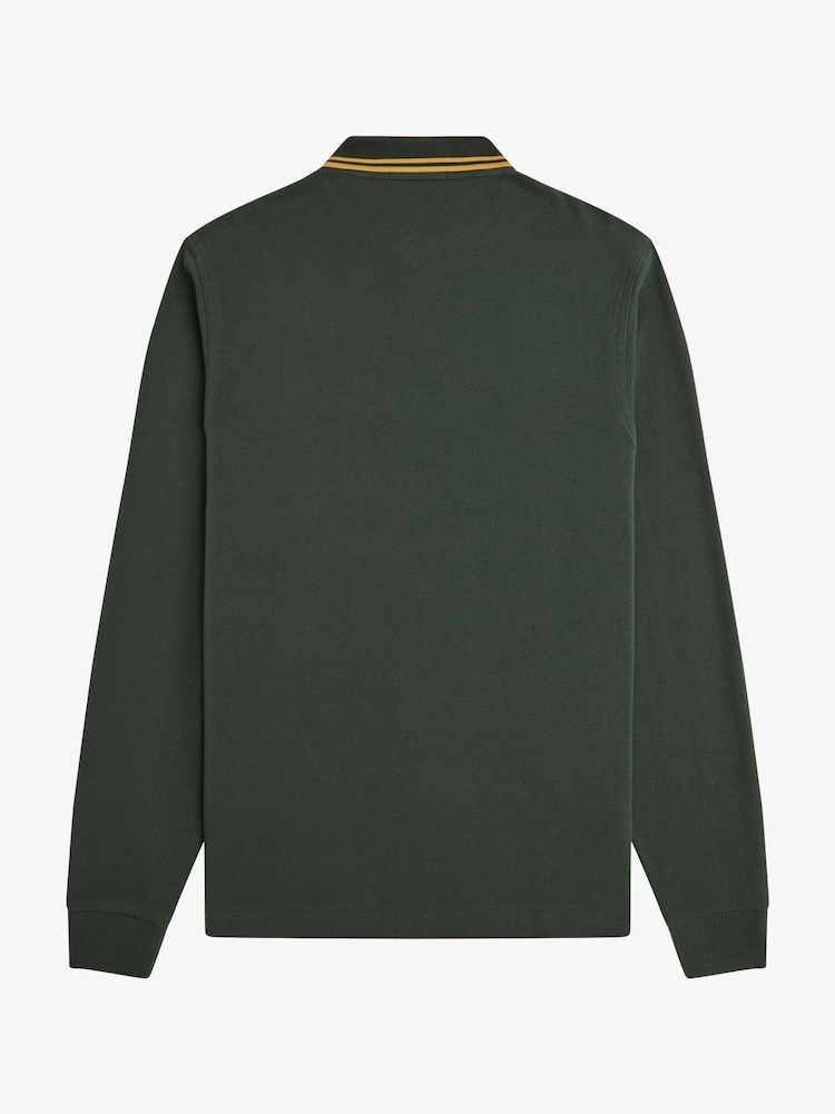 Fred Perry Long Sleeve Twin Tipped Polo Shirt - Image 6 of 7