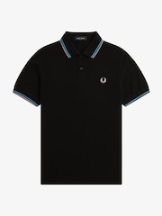 Черный/хром - Рубашка поло с контрастной отделкой Fred Perry - Image 6 of 8