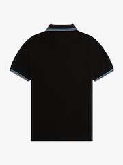 Черный/хром - Рубашка поло с контрастной отделкой Fred Perry - Image 7 of 8