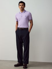 بنفسجي فاتح - قميص بولو بحافة مزدوجة من Fred Perry  - صورة 2 من 8