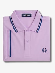 بنفسجي فاتح - قميص بولو بحافة مزدوجة من Fred Perry  - صورة 8 من 8