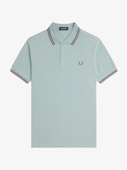 Небесно-голубой - Рубашка поло с контрастной отделкой Fred Perry - Image 5 of 7
