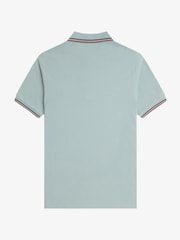 Небесно-голубой - Рубашка поло с контрастной отделкой Fred Perry - Image 6 of 7