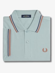 Небесно-голубой - Рубашка поло с контрастной отделкой Fred Perry - Image 7 of 7