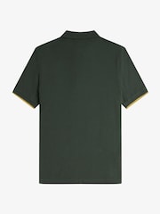 Fred Perry Crepe Pique Zip Neck Polo Shirt - Image 6 of 6