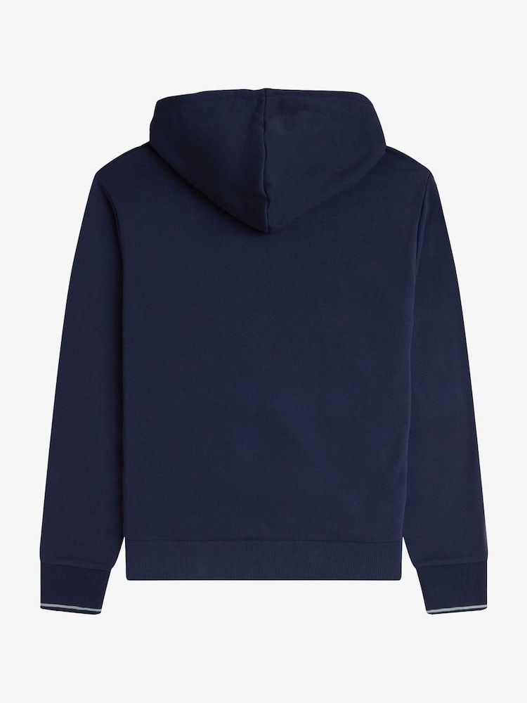 Синий - Толстовка без застежек с контрастной отделкой Fred Perry - Image 7 of 7