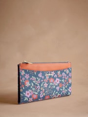 Cath Kidston Navy Lace Petals Travel Wallet Bag - Image 1 of 3