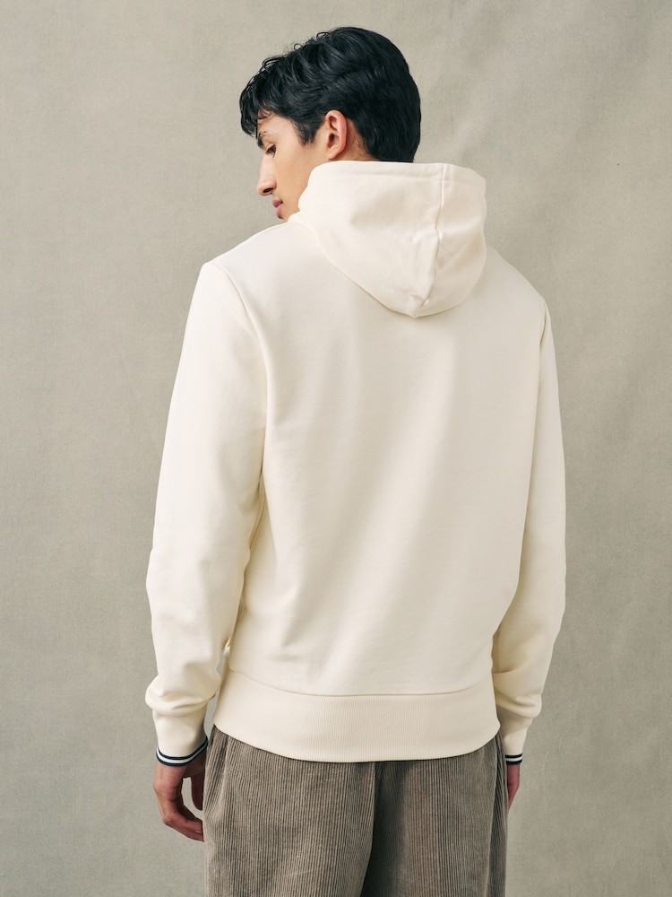 Кремово-білий - Худі з окантовкою Fred Perry - Image 3 of 7