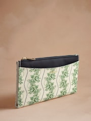 Cath Kidston Green Rose Pearl Travel Wallet Bag - Image 1 of 4