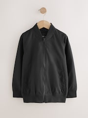 Black Long Sleeves Ziped Bomber Jacket - Image 1 of 5