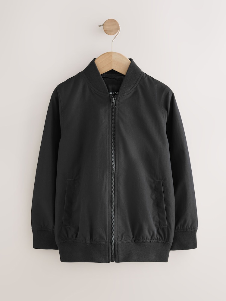 Black Long Sleeves Ziped Bomber Jacket - Image 1 of 5