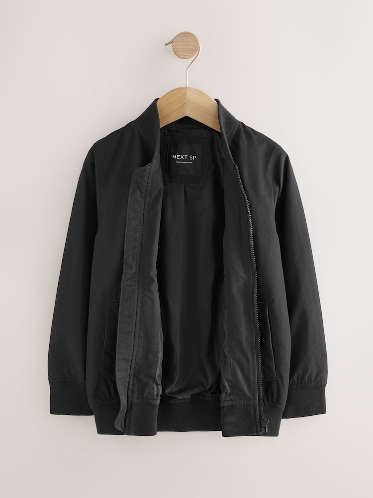 Black Long Sleeves Ziped Bomber Jacket - Image 2 of 5