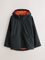 Black Full Sleeves Ziped Hooded Anorak Jacket - Image 1 of 1