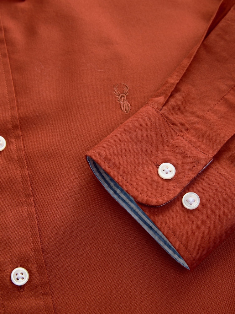 Rood - Slim Fit - Oxford-hemd met lange mouwen - Image 10 of 11