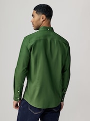 Green Slim Fit Long Sleeve Oxford Shirt - Image 2 of 8