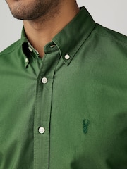 Green Slim Fit Long Sleeve Oxford Shirt - Image 4 of 8