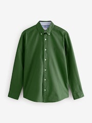 Green Slim Fit Long Sleeve Oxford Shirt - Image 6 of 8