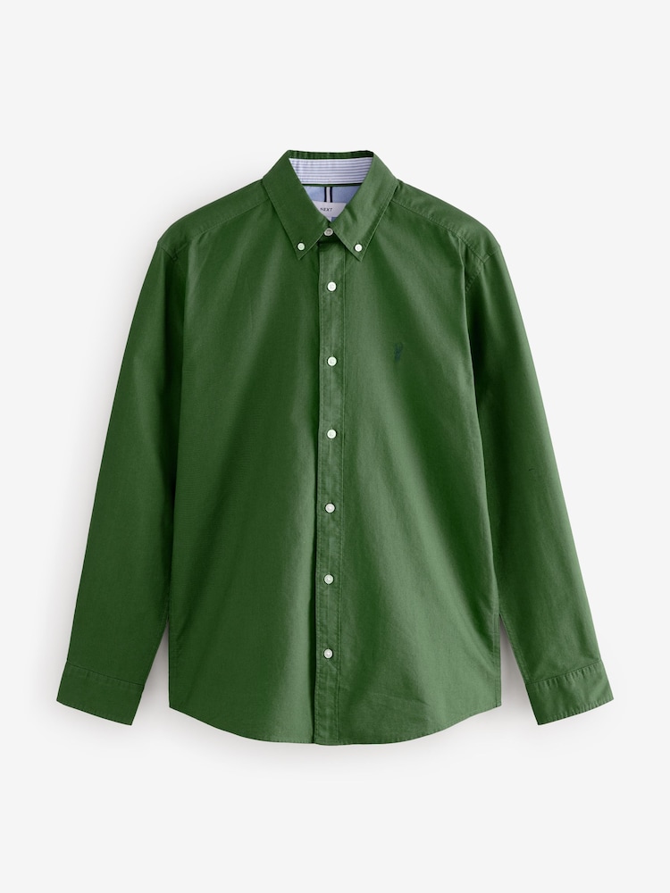 Groen - Slim Fit - Oxford-hemd met lange mouwen - Image 6 of 8