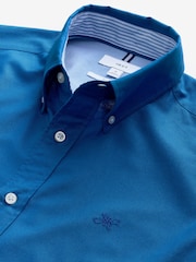 Cobalt Blue Slim Fit Long Sleeve Oxford Shirt - Image 7 of 8