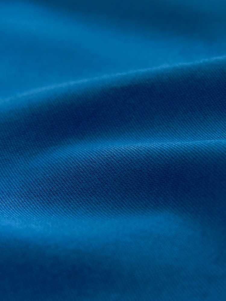 Cobalt Blue Slim Fit Long Sleeve Oxford Shirt - Image 8 of 8