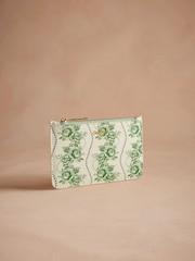 Cath Kidston Green Rose Pearl Zip Purse - Image 1 of 3