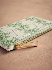 Cath Kidston Green Rose Pearl Zip Purse - Image 3 of 3