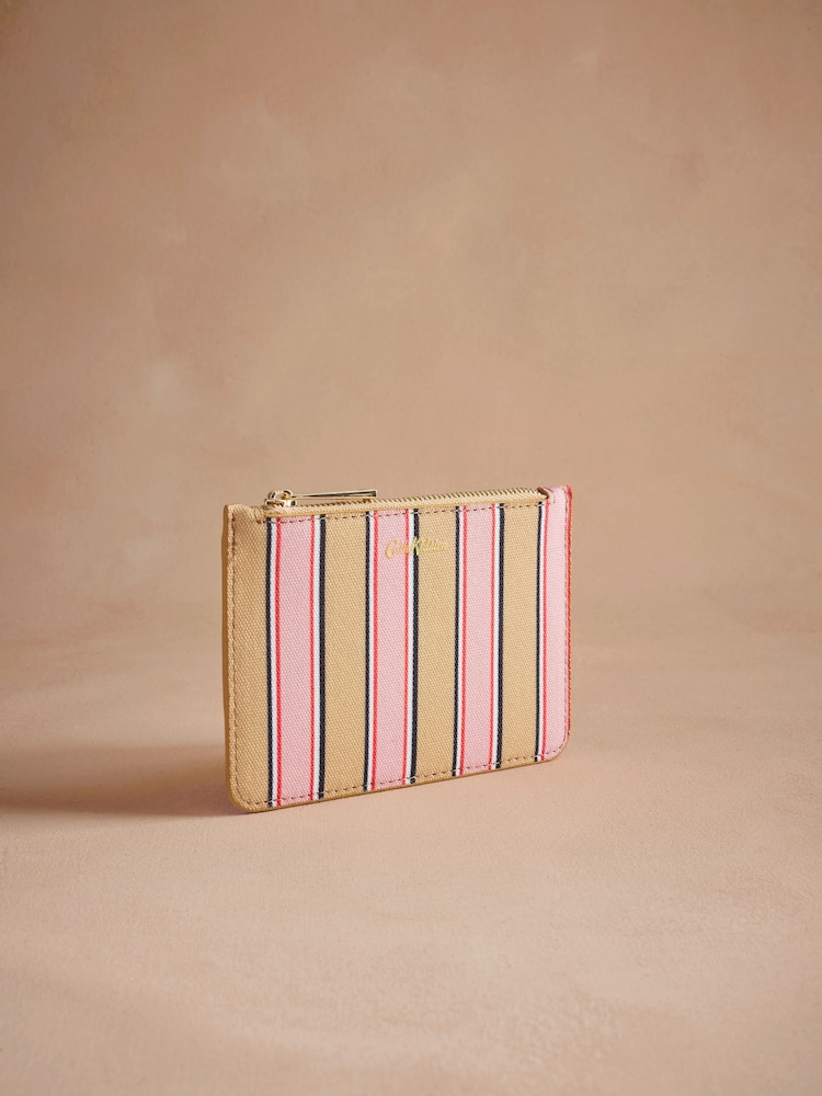 Cath Kidston Pink Stripe Zip Purse - Image 1 of 3