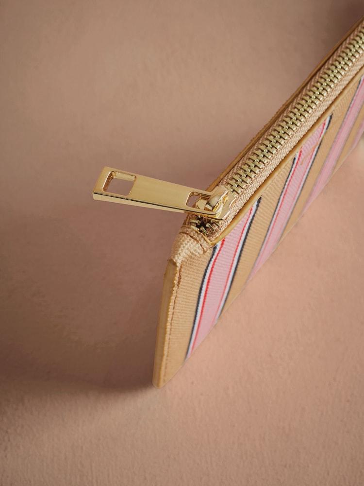 Cath Kidston Pink Stripe Zip Purse - Image 2 of 3