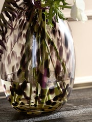Black/Gold Medium Glass Confetti Vase - Image 2 of 3