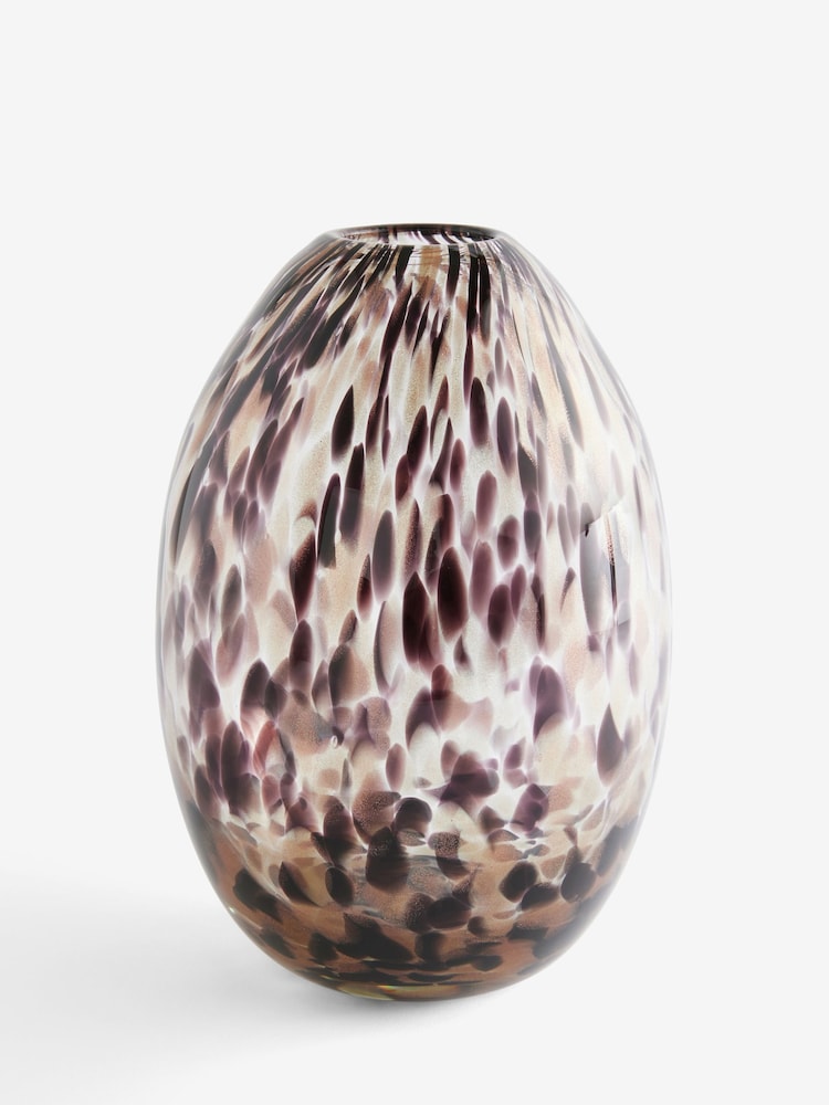 Black/Gold Medium Glass Confetti Vase - Image 3 of 3