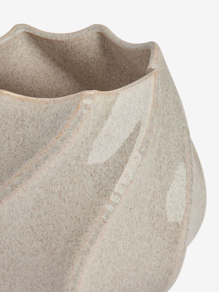 Natural Ceramic Wave Planter - Image 5 of 5