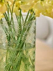 Sunflower Embossed Glass Vase - Bild 2 von 3