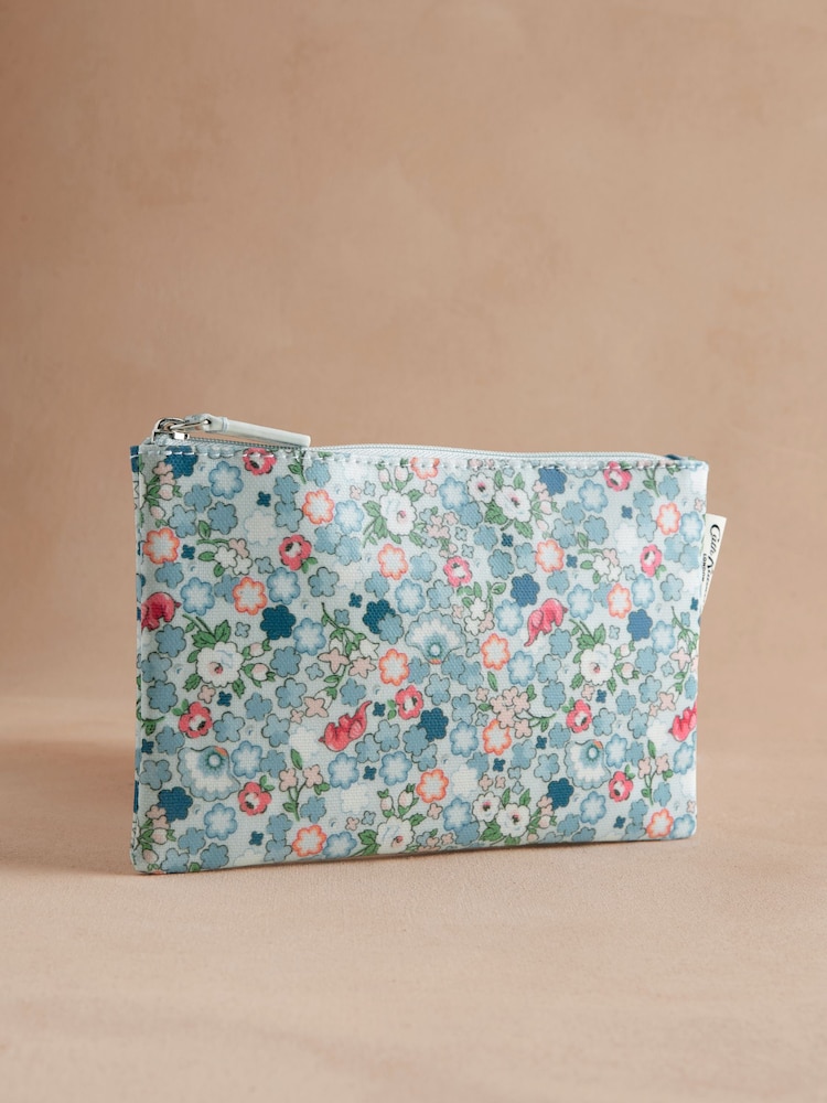 . Blau gelümt - Cath Kidston – Geldbörse mit Reißverschluss aus 100 % Baumwolle - Image 1 of 3